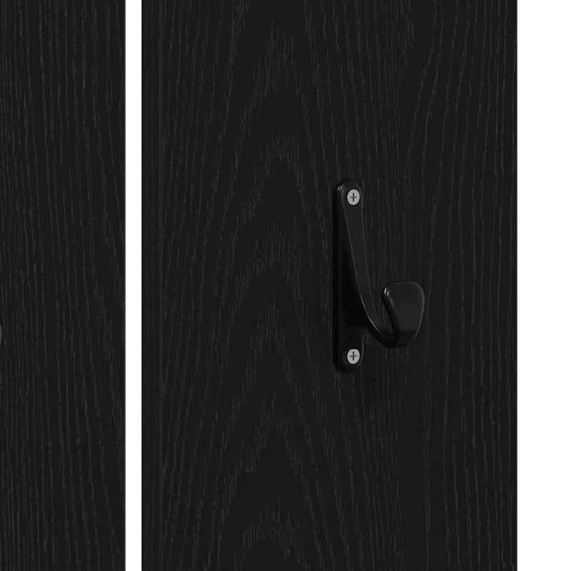 vidaXL Előszoba bútorkészlet fiókkal 4 pcs Fekete tölgy Faanyag