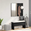 vidaXL Előszoba bútorkészlet fiókkal 4 pcs Fekete tölgy Faanyag