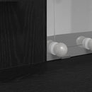 vidaXL Öltözködőasztal fiókkal Musta tammi 96 x 40 x 142 cm Faanyag