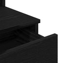 vidaXL Öltözködőasztal fiókkal Musta tammi 96 x 40 x 142 cm Faanyag