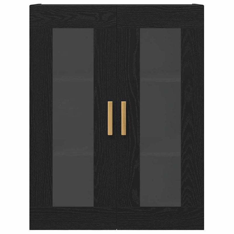 vidaXL Fali Szekrény Fekete faszínű