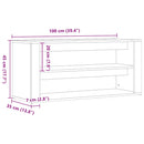 vidaXL fekete tölgyfa cipőpad 100 x 35 x 45 cm rétegelt fából