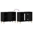 vidaXL fekete tölgyfa mosdószekrény 80 x 33 x 60 cm