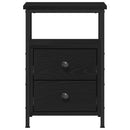 vidaXL fekete tölgyszínű szerelt fa éjjeliszekrény 34x35,5x50 cm
