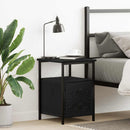 vidaXL fekete tölgyszínű szerelt fa éjjeliszekrény 34x35,5x50 cm