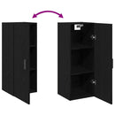 vidaXL fekete tölgyfa fali szekrény 34,5 x 34 x 90 cm