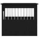 vidaXL fekete tölgyfa kutyaketrec bútor 55 x 75 x 65 cm