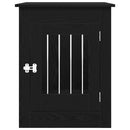 vidaXL fekete tölgyfa kutyaketrec bútor 55 x 80 x 68 cm