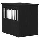 vidaXL fekete tölgyfa kutyaketrec bútor 55 x 80 x 68 cm