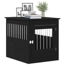 vidaXL fekete tölgyfa kutyaketrec bútor 64,5 x 80 x 71 cm