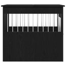 vidaXL fekete tölgyfa kutyaketrec bútor 64,5 x 80 x 71 cm
