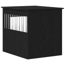 vidaXL fekete tölgyfa kutyaketrec bútor 64,5 x 80 x 71 cm