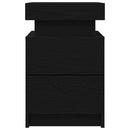 vidaXL Éjjeliszekrény 2 pcs Fekete tölgy 35 x 39 x 55 cm Faanyag