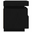 vidaXL Éjjeliszekrény 2 pcs Fekete tölgy 40 x 39 x 48,5 cm Faanyag
