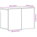 vidaXL fekete tölgyfa TV-szekrény 60 x 30 x 41 cm