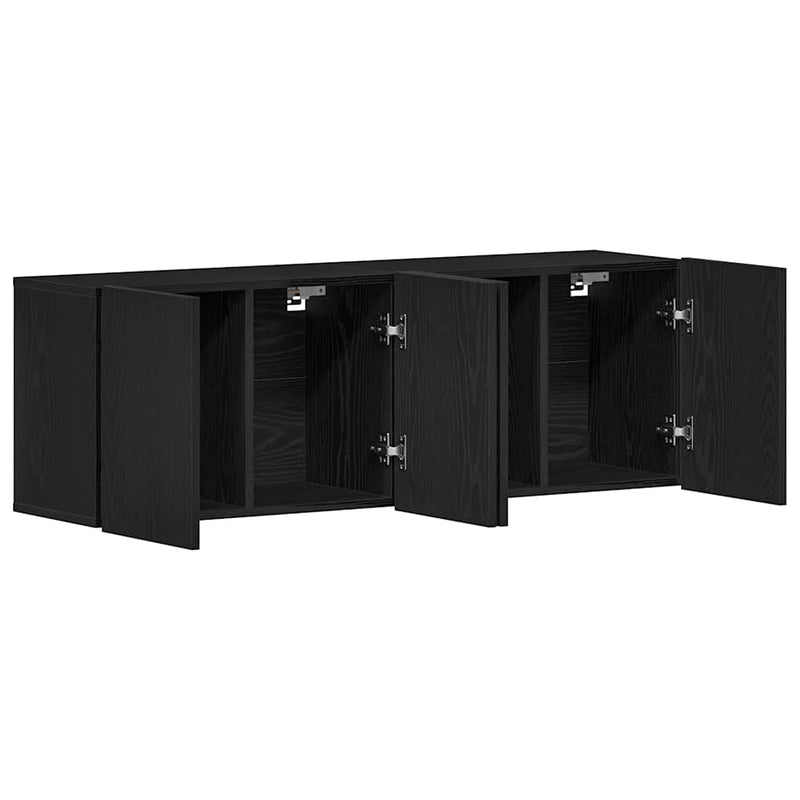 vidaXL 2 db fekete tölgyfa TV-szekrény 120 x 30 x 41 cm