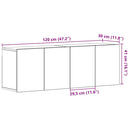 vidaXL 2 db fekete tölgyfa TV-szekrény 120 x 30 x 41 cm