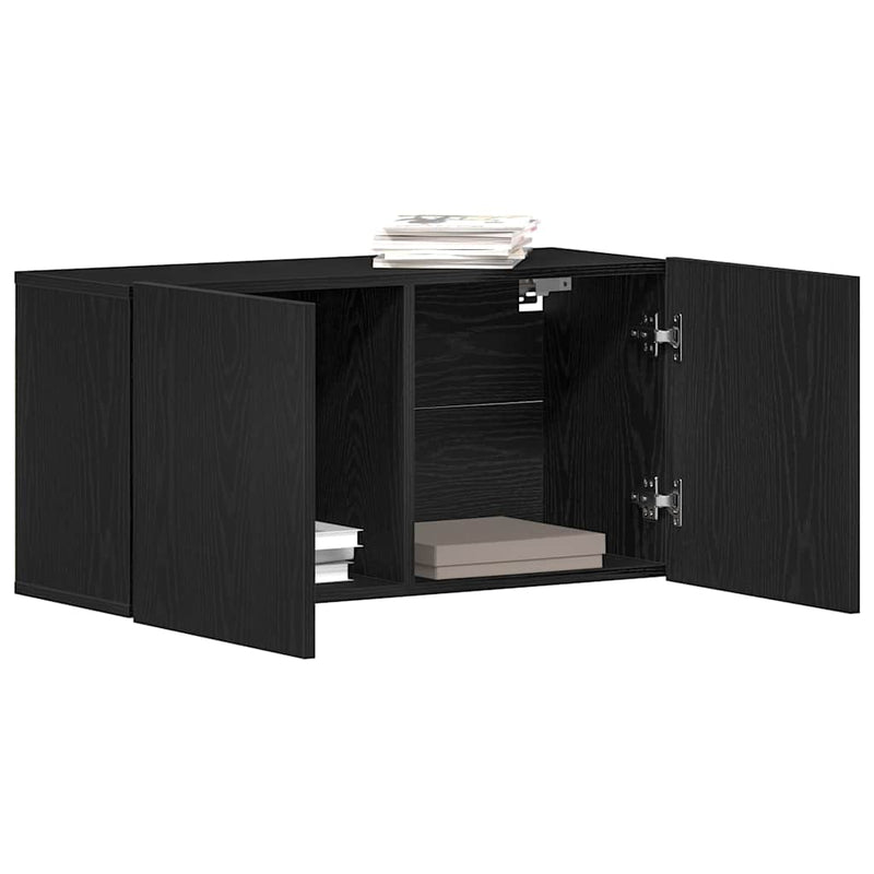 vidaXL fekete tölgyfa TV-szekrény 80 x 30 x 41 cm