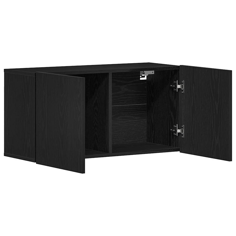 vidaXL fekete tölgyfa TV-szekrény 80 x 30 x 41 cm