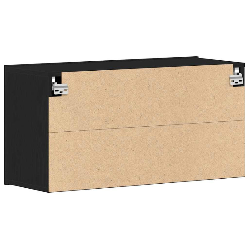 vidaXL fekete tölgyfa TV-szekrény 80 x 30 x 41 cm