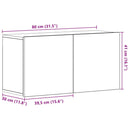 vidaXL fekete tölgyfa TV-szekrény 80 x 30 x 41 cm