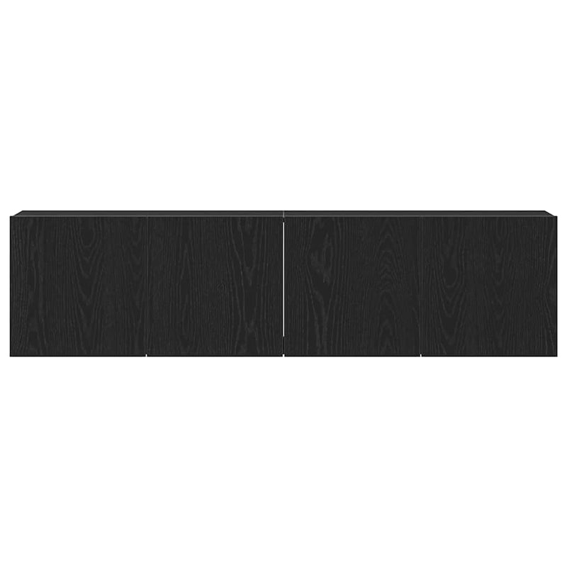vidaXL 2 db fekete tölgyfa TV-szekrény 160 x 30 x 41 cm