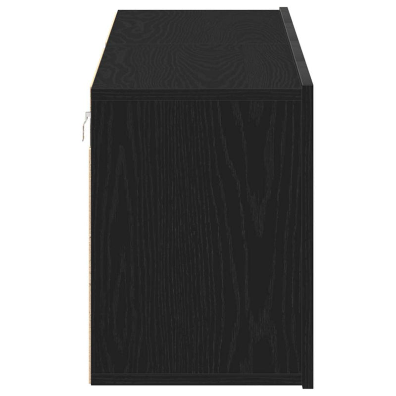 vidaXL 2 db fekete tölgyfa TV-szekrény 160 x 30 x 41 cm