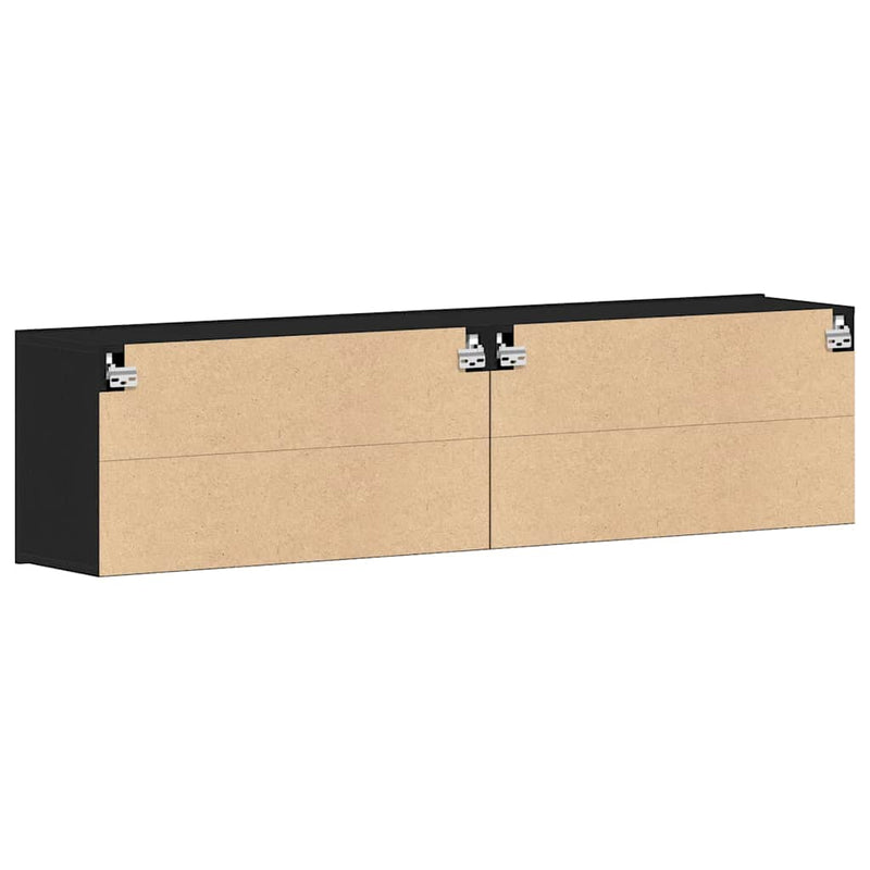 vidaXL 2 db fekete tölgyfa TV-szekrény 160 x 30 x 41 cm