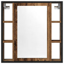 vidaXL antik fa szerelt fa fürdőszobai tükör 60 x 16 x 60 cm