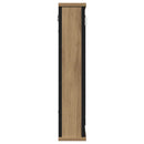 vidaXL kézműves tölgy szerelt fa tükrös fürdőszobaszekrény 42x12x60 cm