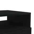 vidaXL fekete tölgyszínű dohányzóasztal LED-lámpákkal 50x49x40 cm