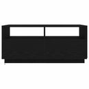vidaXL fekete tölgyszínű dohányzóasztal LED-lámpákkal 90x49x40 cm