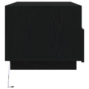 vidaXL fekete tölgyszínű dohányzóasztal LED-lámpákkal 90x49x40 cm