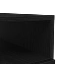 vidaXL fekete tölgyszínű dohányzóasztal LED-lámpákkal 90x49x40 cm