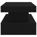 vidaXL fekete tölgy dohányzóasztal LED-lámpákkal 90x50x40 cm