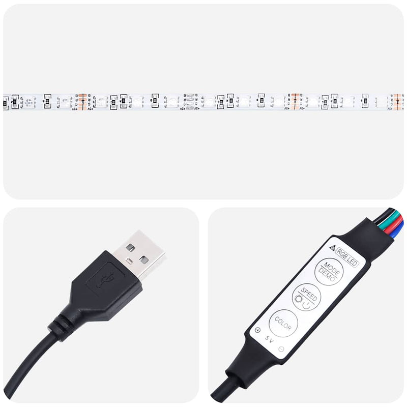 vidaXL fekete tölgy dohányzóasztal LED-lámpákkal 90x50x40 cm