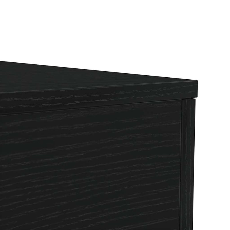 vidaXL fekete tölgyszínű dohányzóasztal LED-lámpákkal 50 x 50 x 40 cm