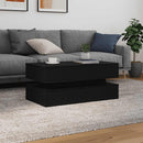 vidaXL fekete tölgy dohányzóasztal LED-lámpákkal 90x50x40 cm