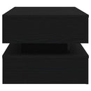 vidaXL fekete tölgy dohányzóasztal LED-lámpákkal 90x50x40 cm