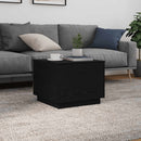 vidaXL fekete tölgyszínű dohányzóasztal LED-lámpákkal 50 x 50 x 40 cm