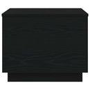 vidaXL fekete tölgyszínű dohányzóasztal LED-lámpákkal 50 x 50 x 40 cm