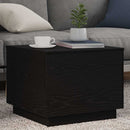 vidaXL fekete tölgyszínű dohányzóasztal LED-lámpákkal 50 x 50 x 40 cm