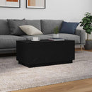 vidaXL fekete tölgy dohányzóasztal LED-lámpákkal 90x50x40 cm