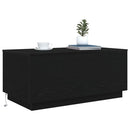 vidaXL fekete tölgy dohányzóasztal LED-lámpákkal 90x50x40 cm