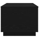 vidaXL fekete tölgy dohányzóasztal LED-lámpákkal 90x50x40 cm