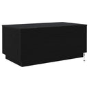 vidaXL fekete tölgy dohányzóasztal LED-lámpákkal 90x50x40 cm