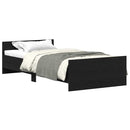 vidaXL fekete tölgy színű szerelt fa ágykeret matrac nélkül 75x190 cm