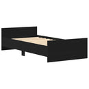 vidaXL fekete tölgy színű szerelt fa ágykeret matrac nélkül 75x190 cm