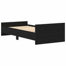 vidaXL fekete tölgy színű szerelt fa ágykeret matrac nélkül 75x190 cm