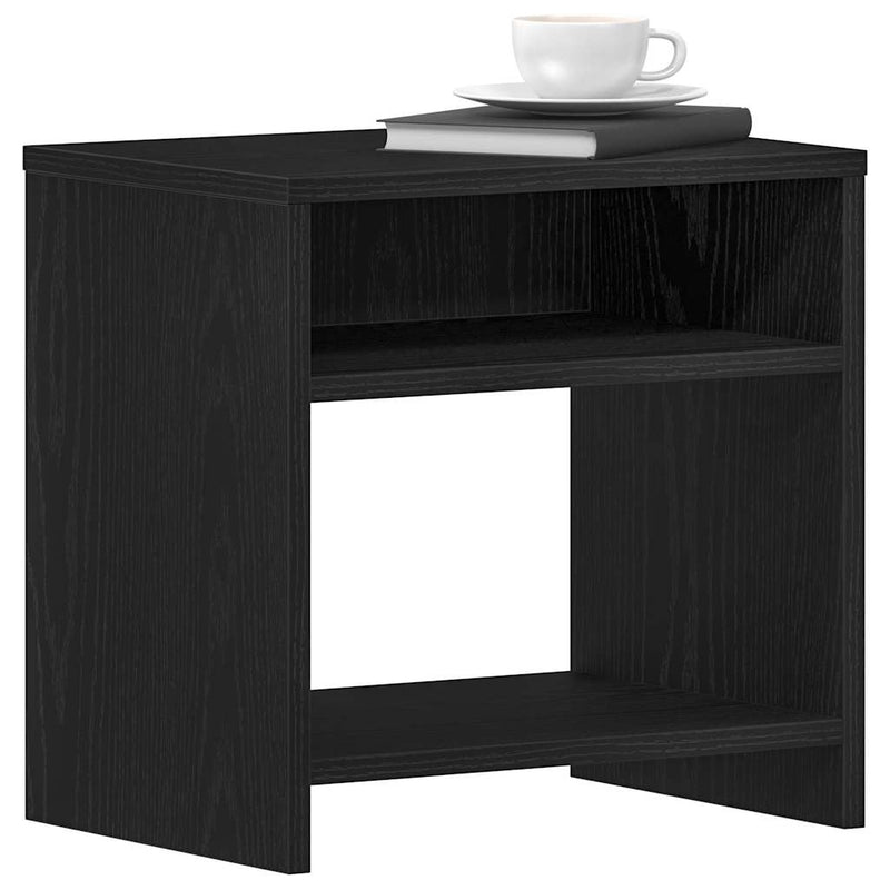 vidaXL fekete tölgy színű szerelt fa éjjeliszekrény 40 x 30 x 40 cm